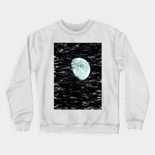 Blueish Moon Abstract Artwork. For Moon Lovers. Crewneck Sweatshirt